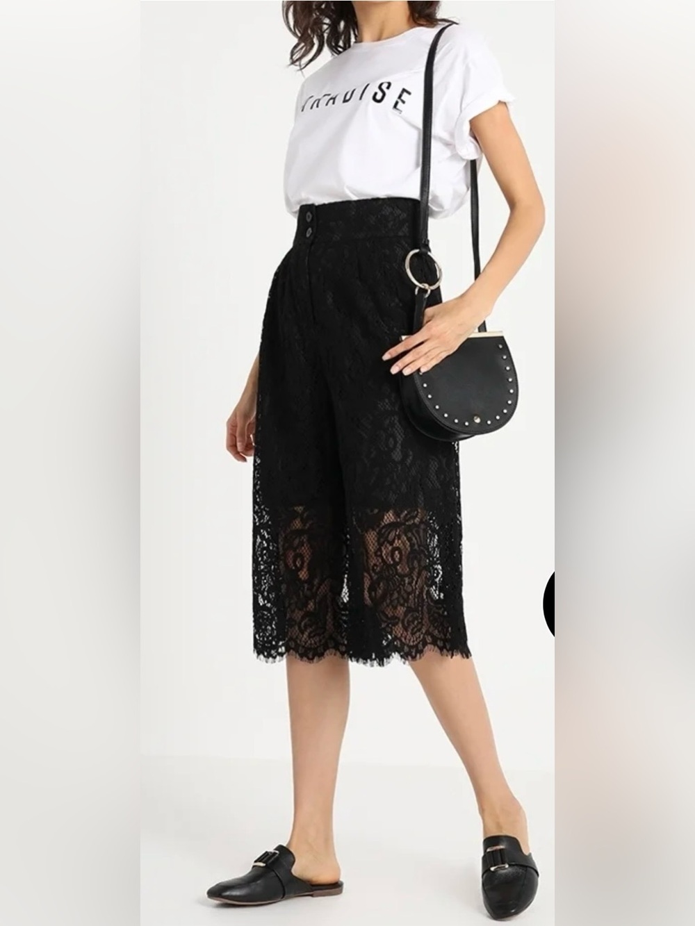 United Colors Of Benetton Black lace Pants US sz 6